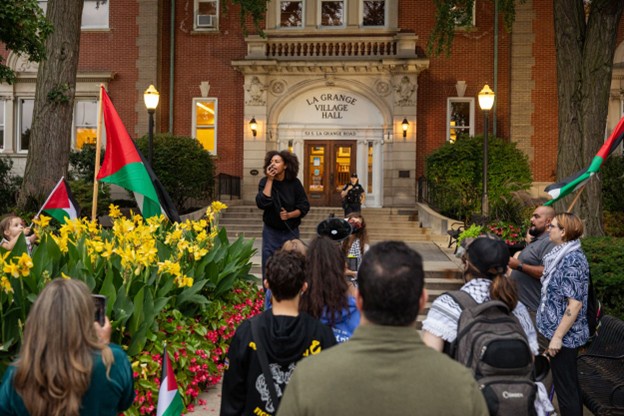 Illinois Palestine solidarity activists disrupt Reps’ town hall meetings on back-to-back nights