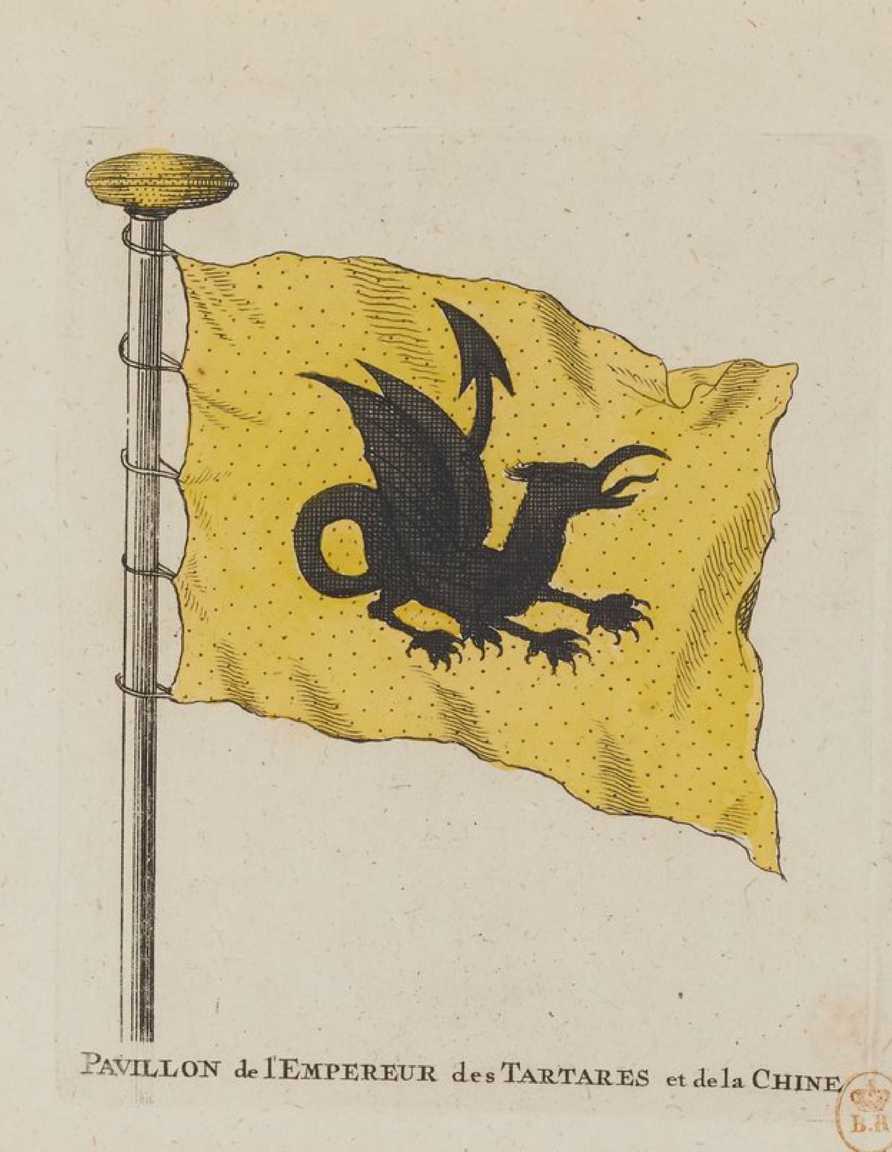 The emperor's dragon banner, La Connoissance des pavillons (1737)