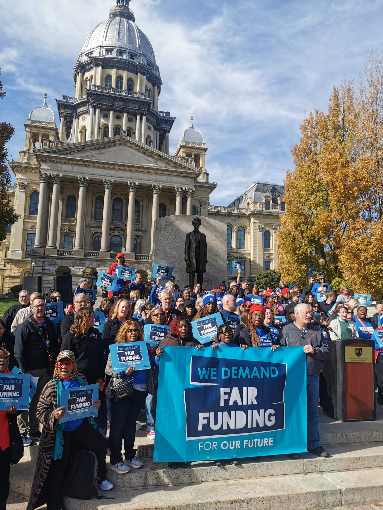 Illinois educators demand full funding for public schools. | Fight Back! News Illinois educators demand full funding for public schools.