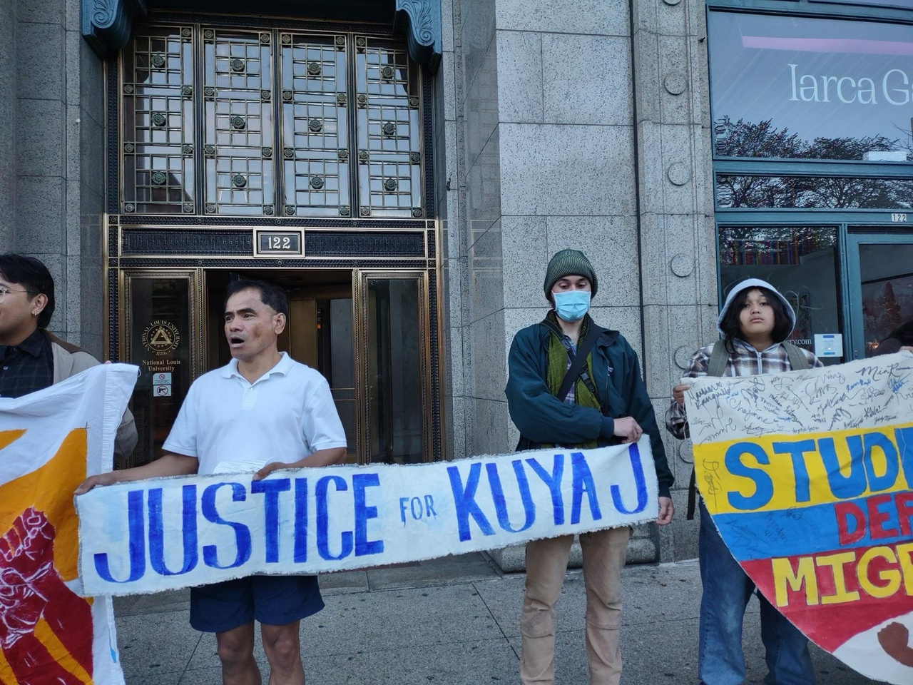 Chicago protest at the office of Philippines consulate.