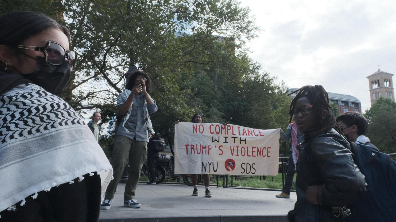NYU students protest, demand no compliance with Trump’s attacks