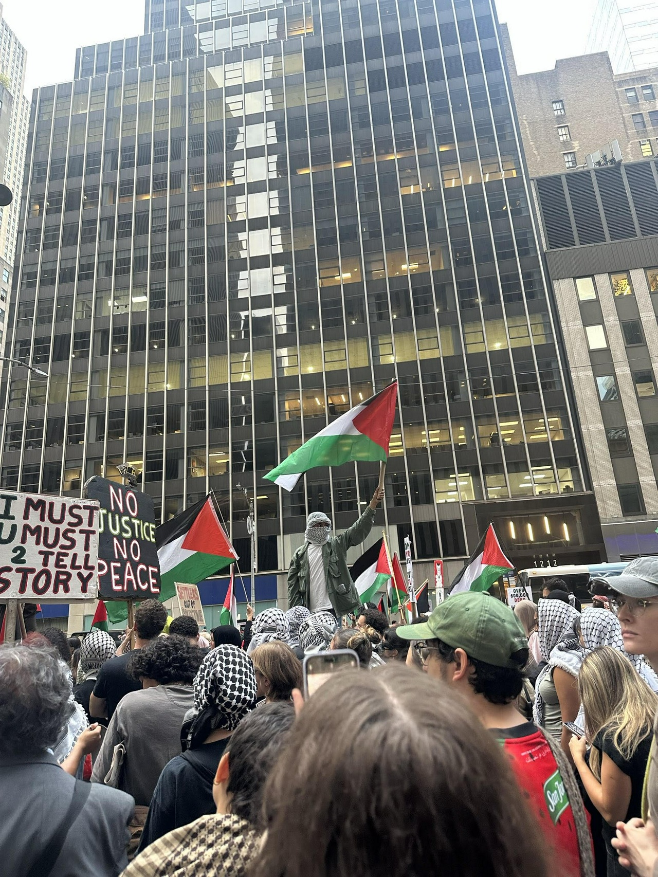 NYC protest stands with Palestine on October 7.