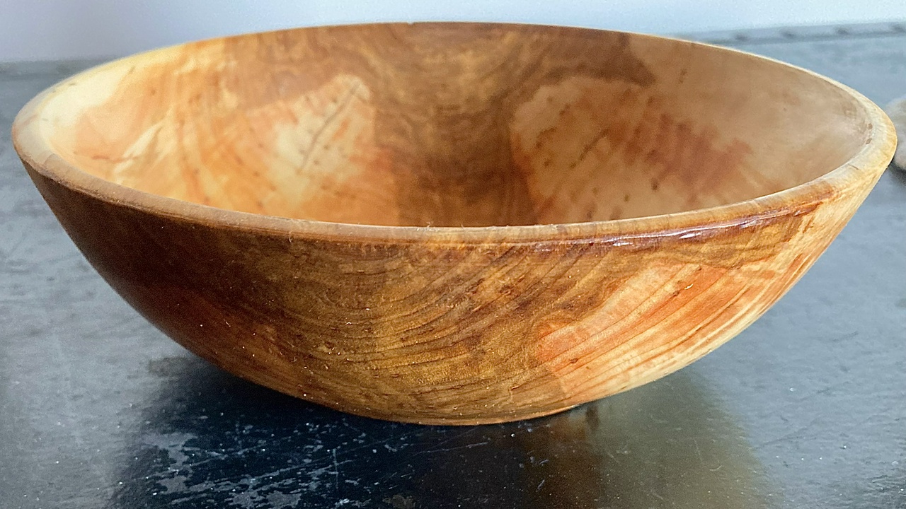 Chokecherry bowl, side view