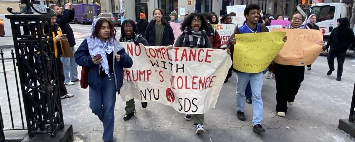 NYC students march against ICE.