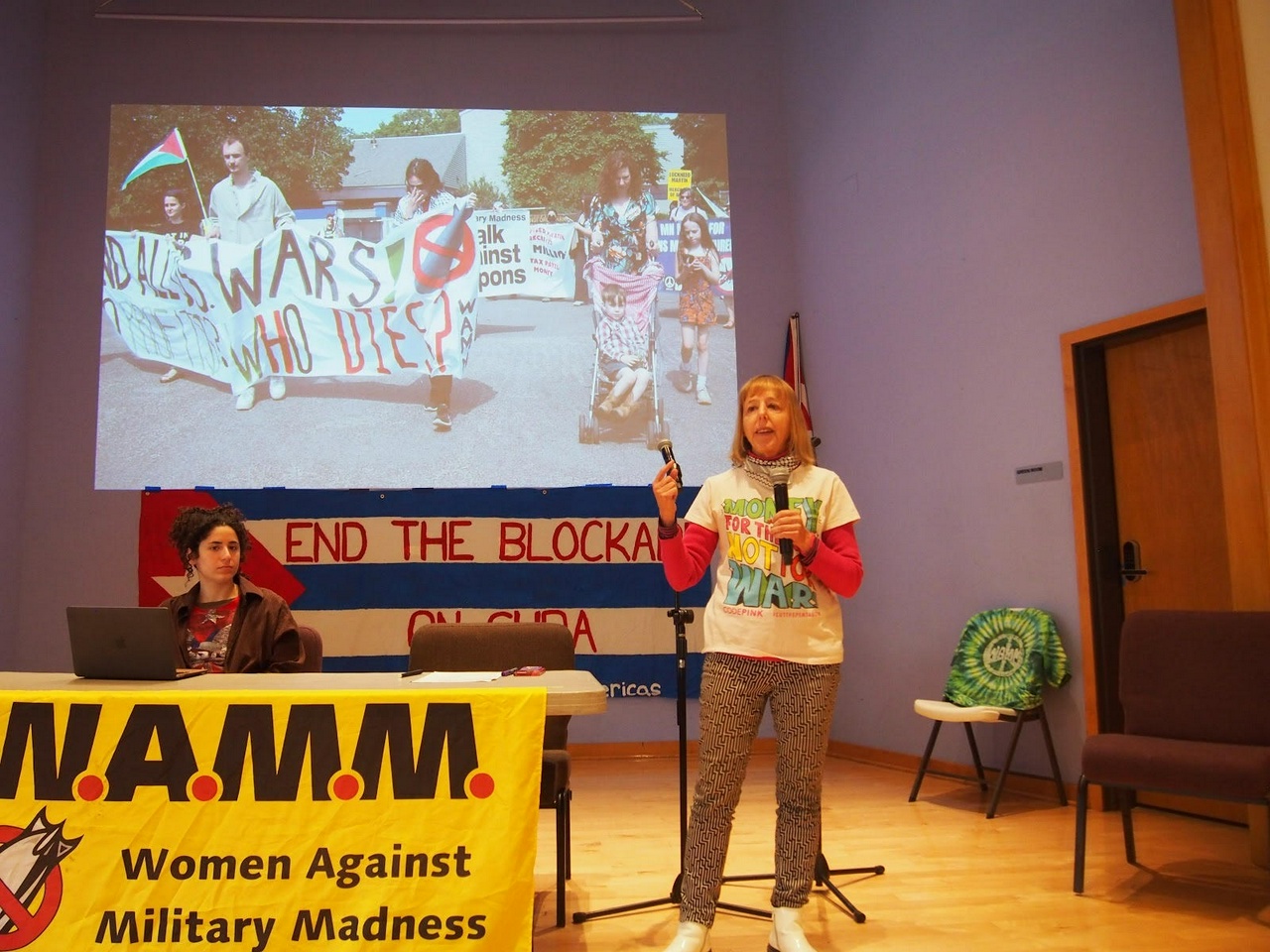 Medea Benjamin denounces wars at home and abroad at Twin Cities events