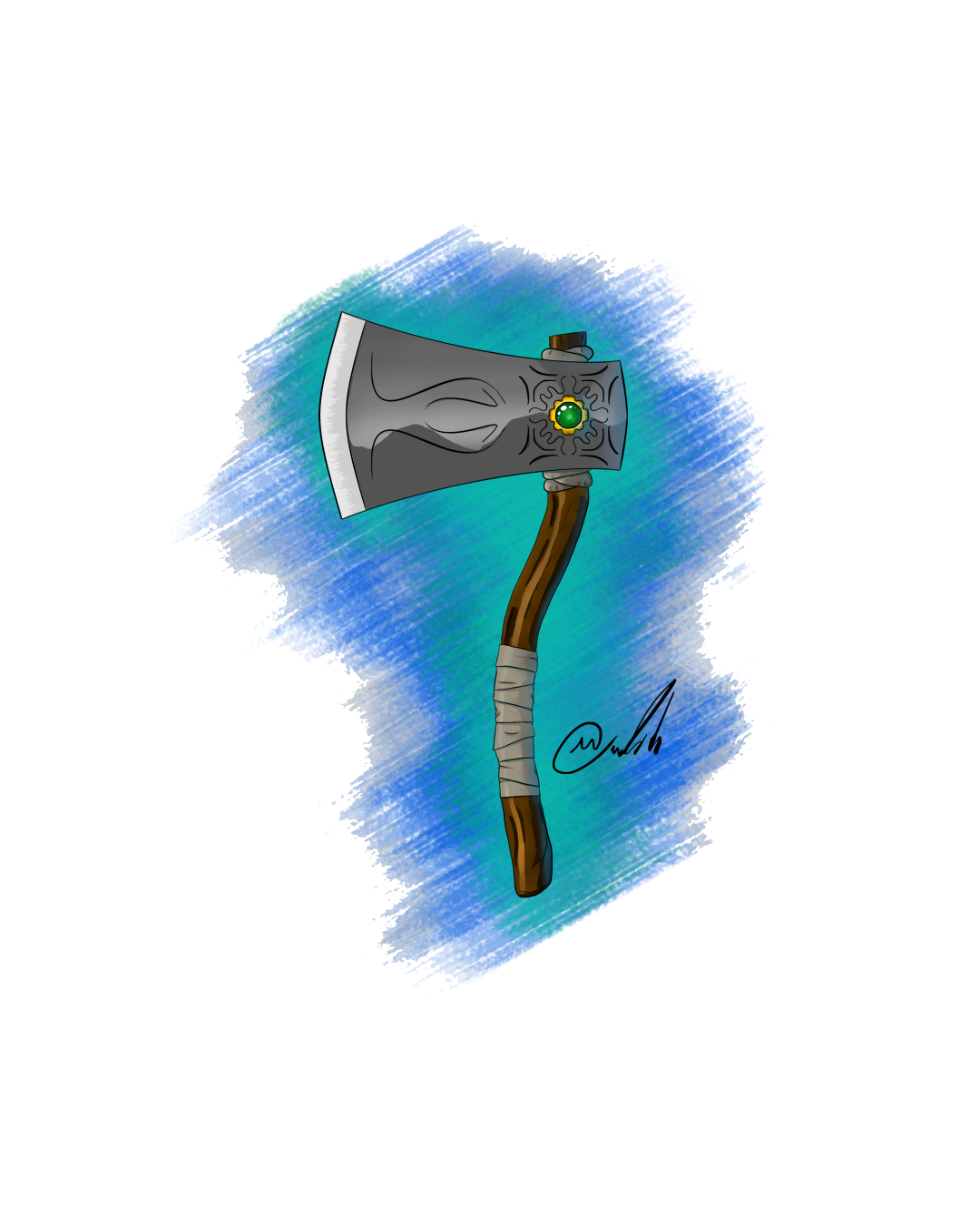Digital drawing of an Axe.
