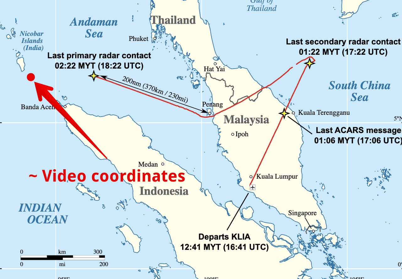 MH370 Map
