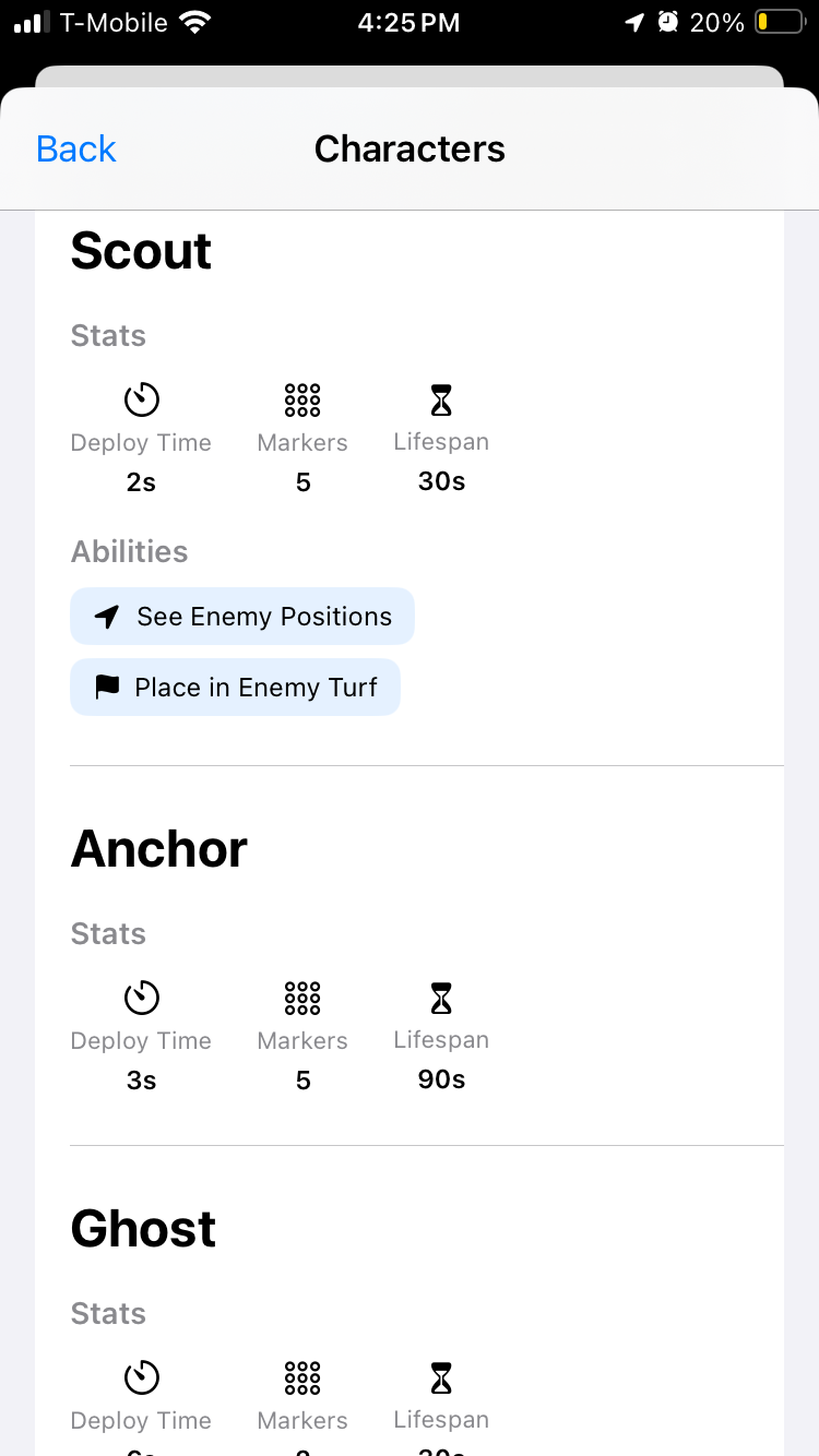 Turf class definitions