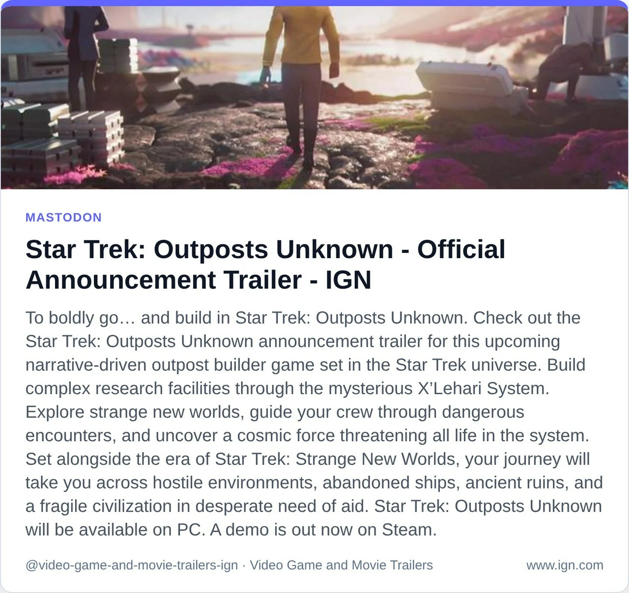 Star Trek: Outposts Unknown - Official Announcement Trailer - IGN