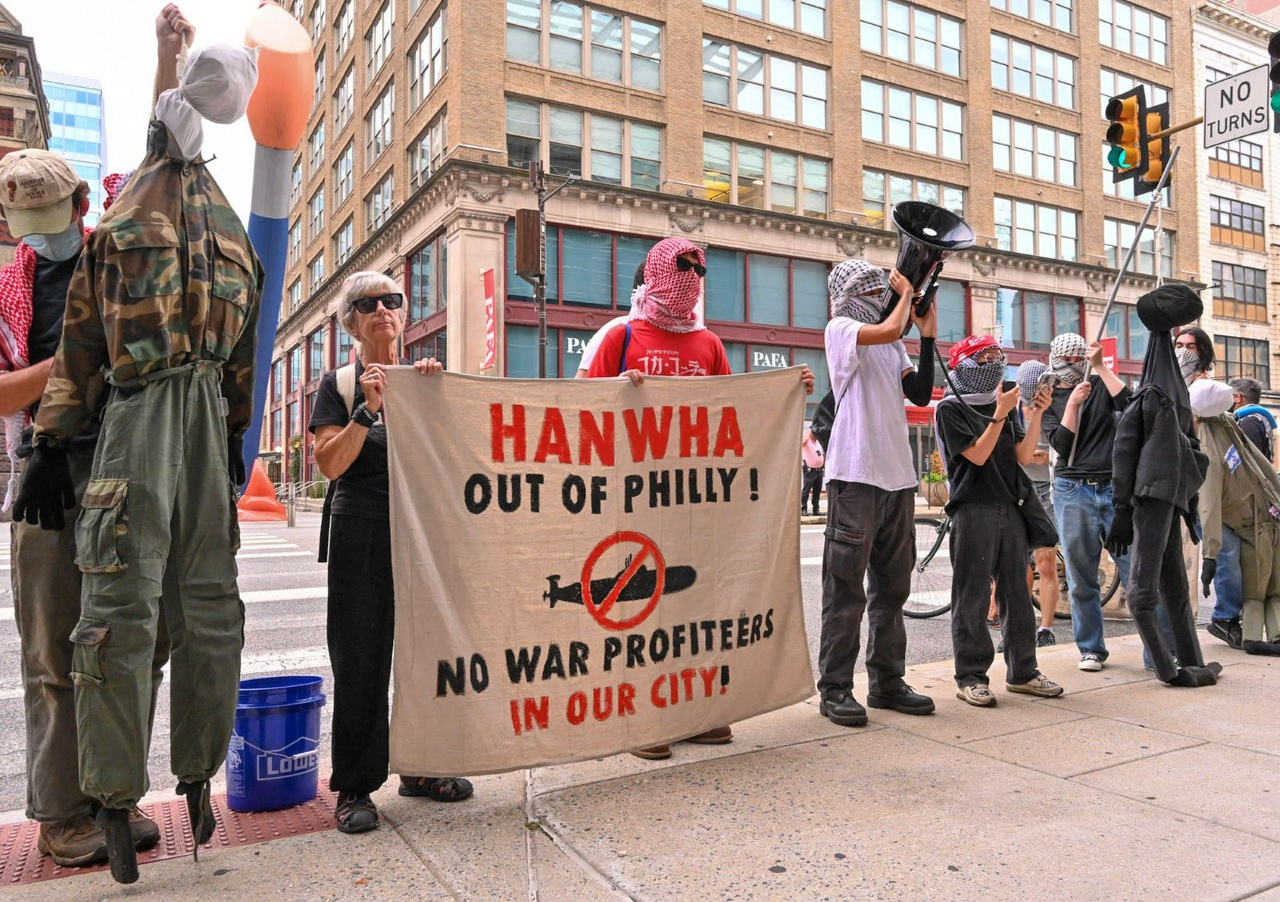 Protest against war profiteers in Philadelphia | Photo Credit: Joe Piette