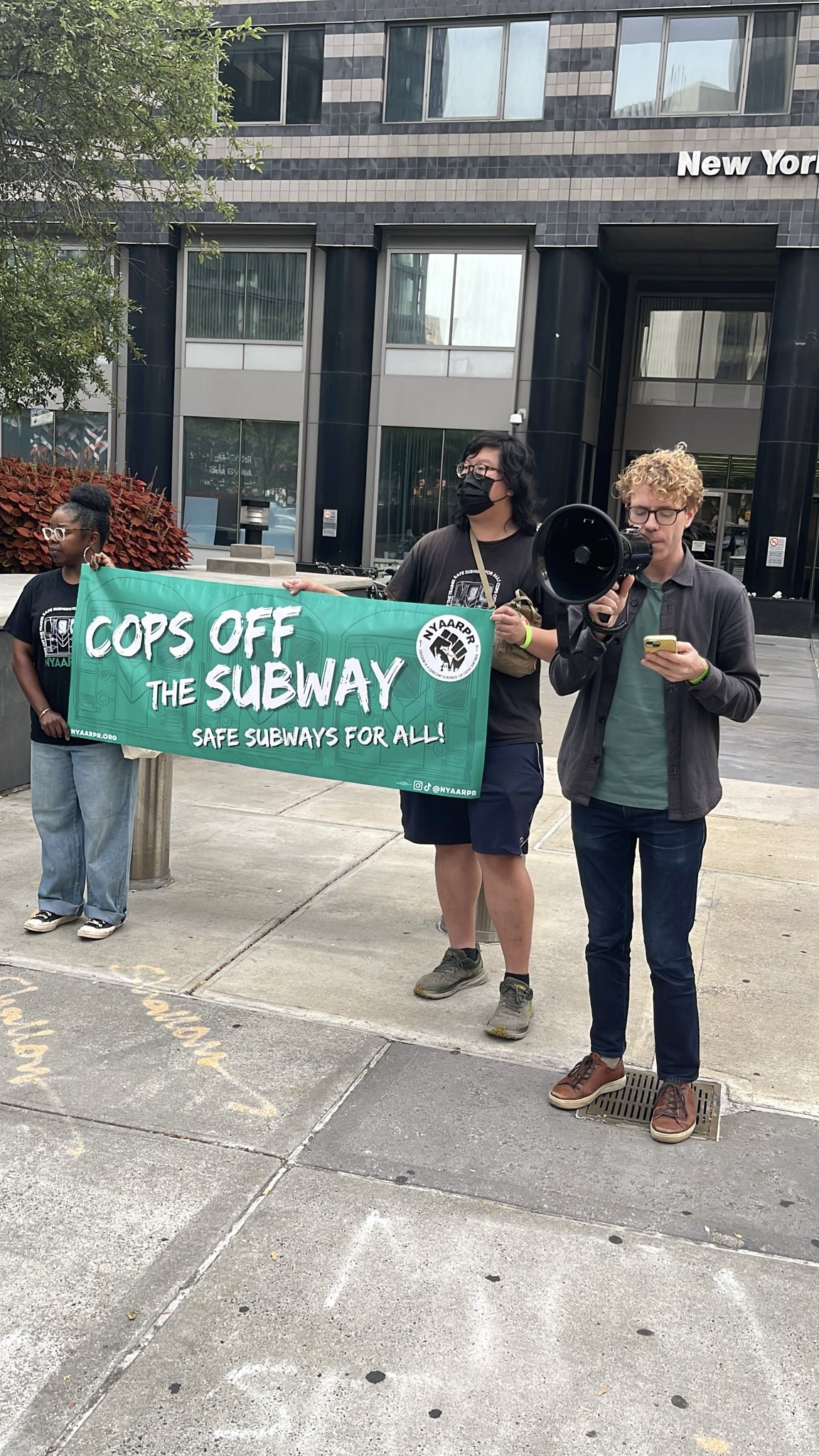 NYC protest against transit fare increases.