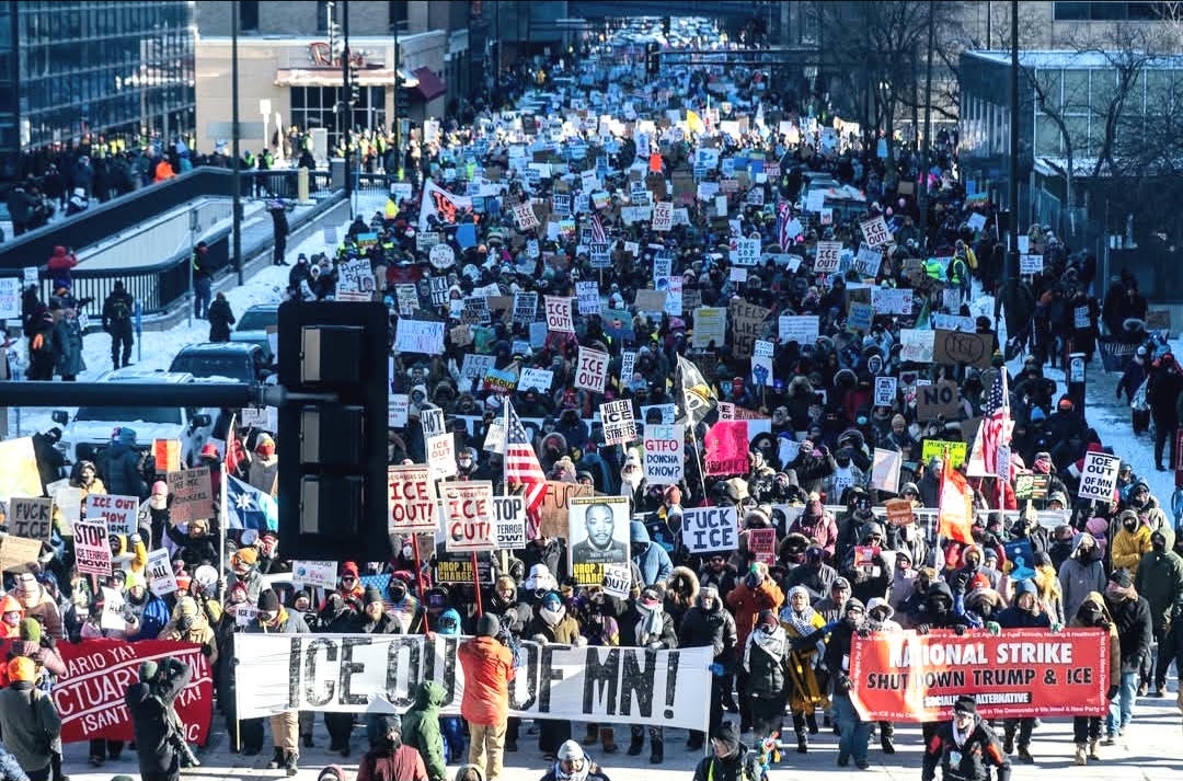 Massive march against ICE terror in Minneapolis.