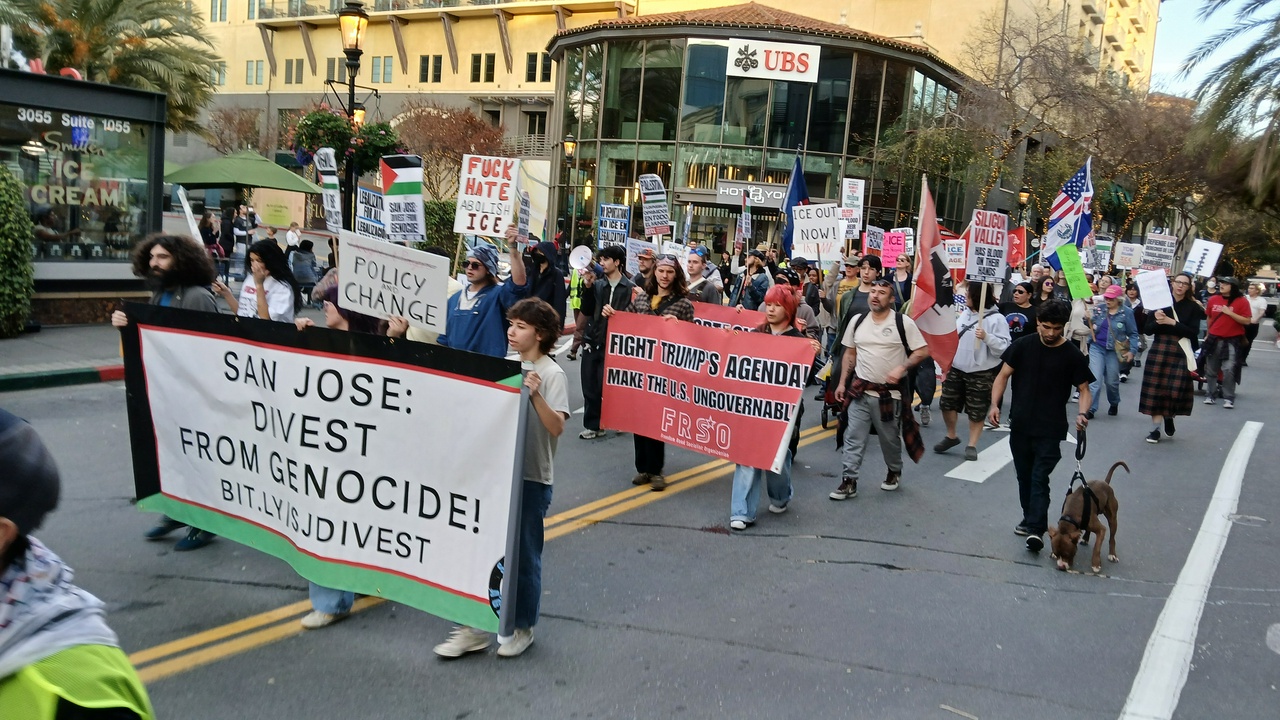 Protest against Trump agenda in San Jose, California.