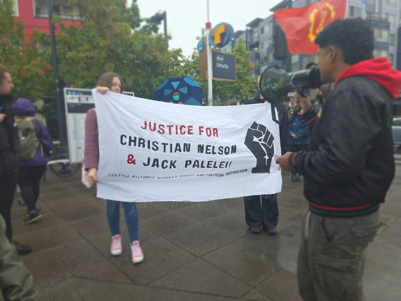 Rally in Seattle, Washington demands justice for Christian Nelson and Jack Paleli. | FightBack! News