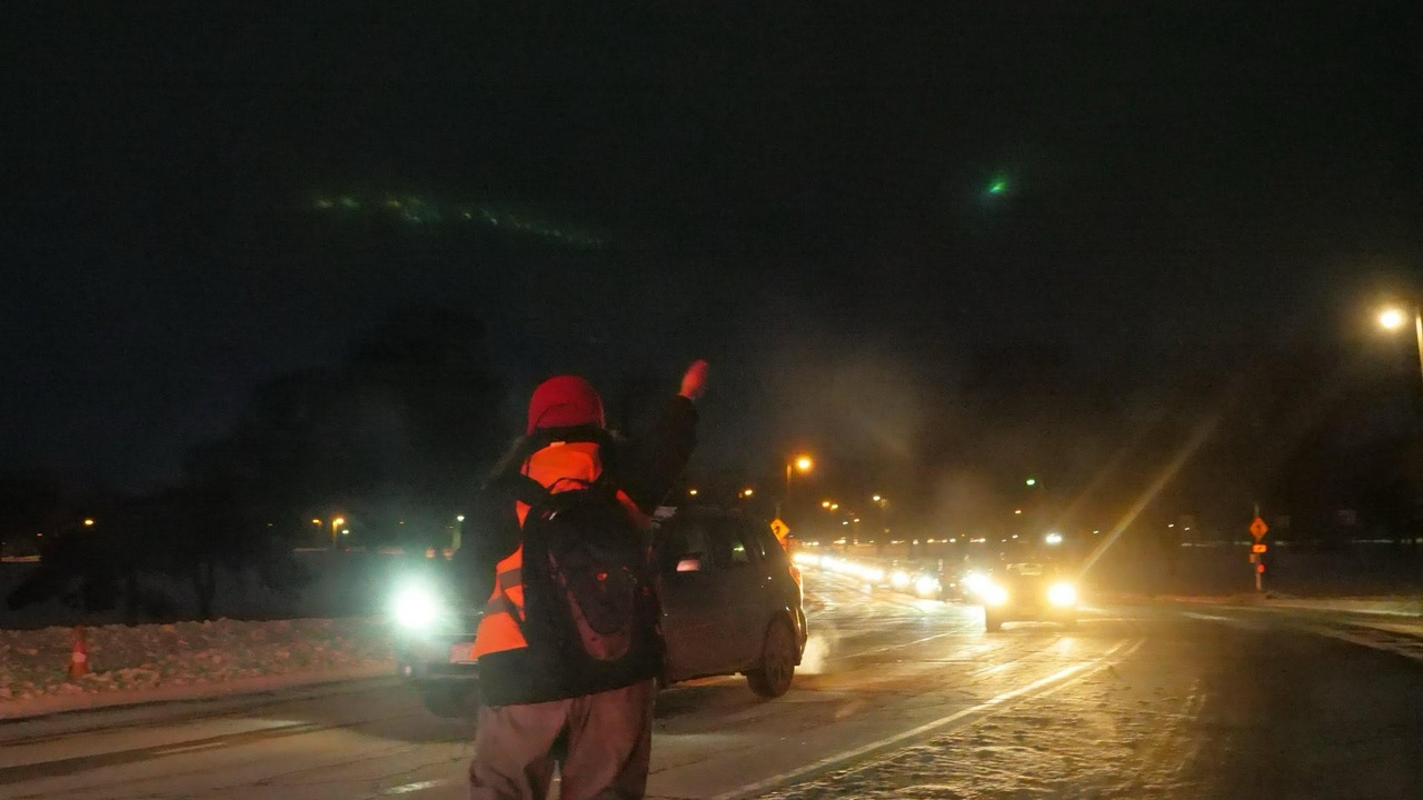 Car caravan against Trump agenda in Milwaukee.