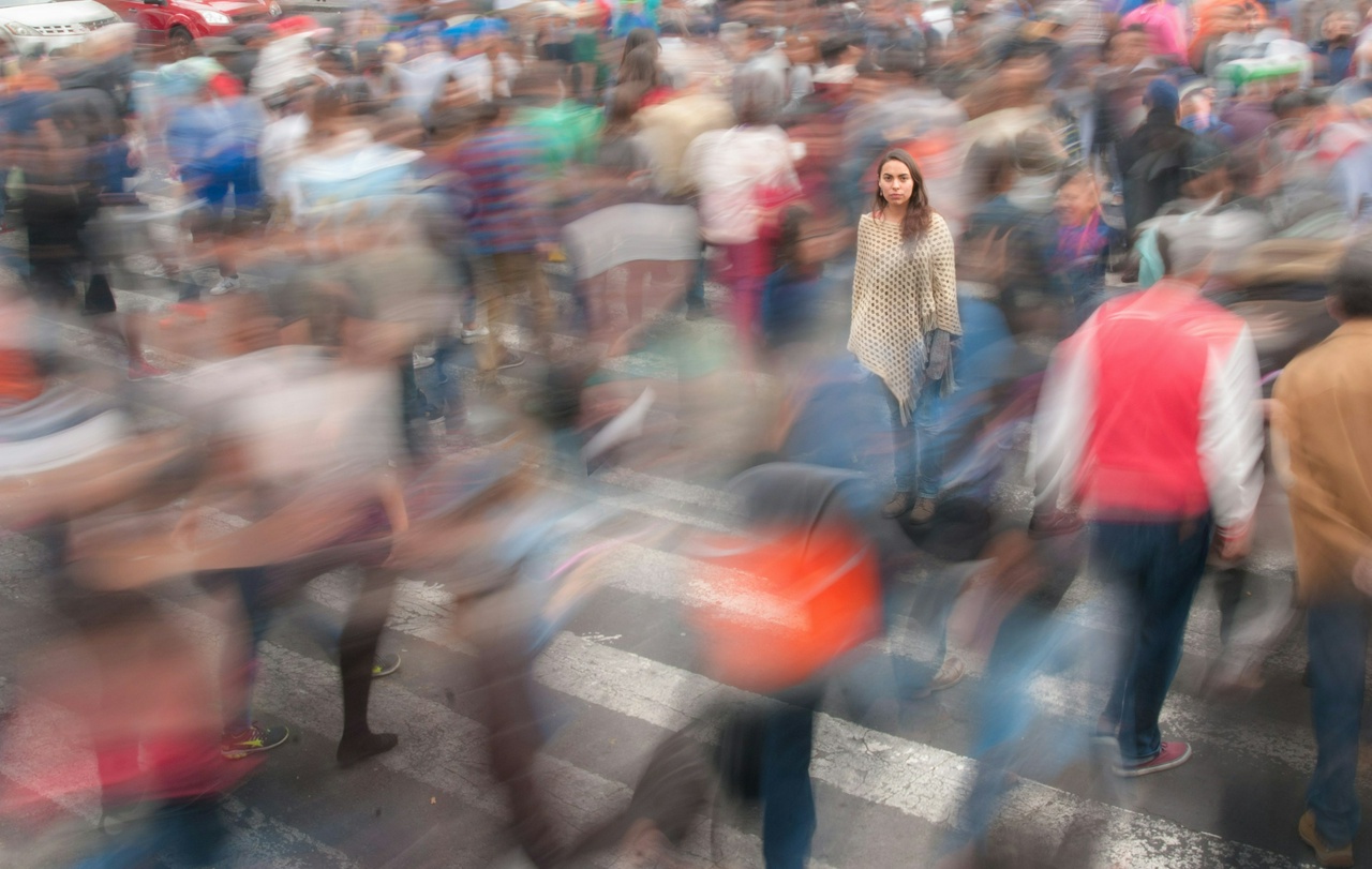 People walking on the street by Rodrigo Gonzales, 2020