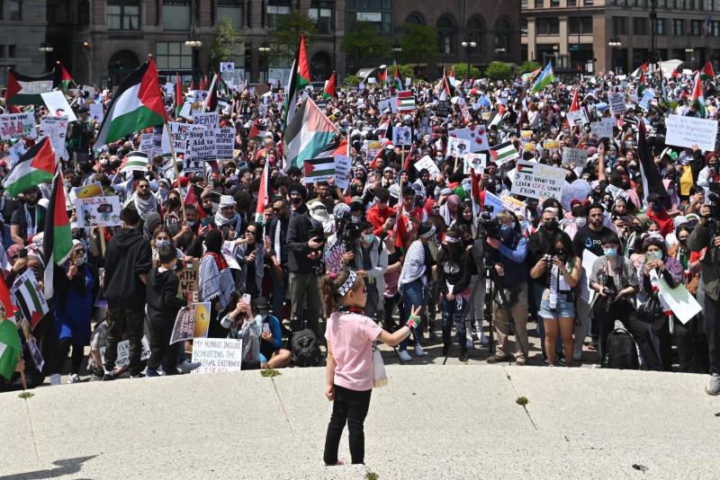 Massive march for Palestine held in Chicago.