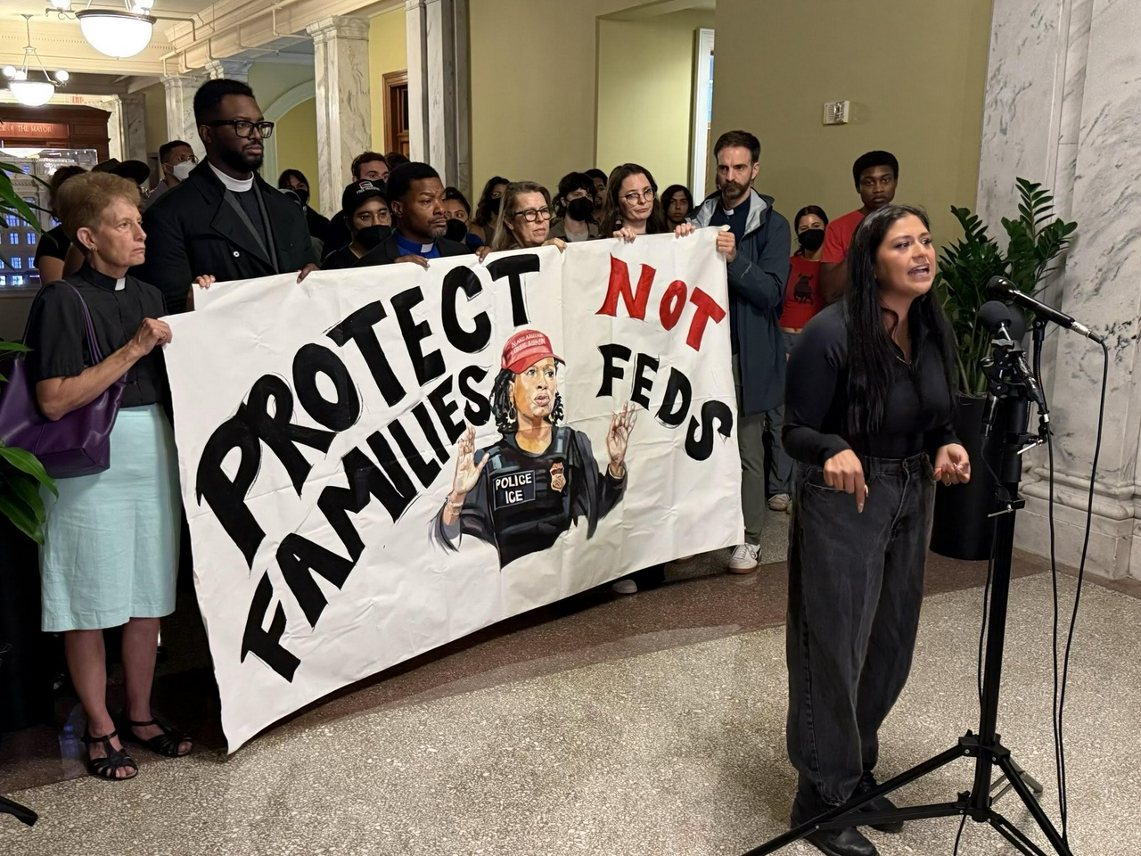 DC Against the Trump Agenda Coalition joins “Families not Feds” protesting mayor’s complicity with ICE