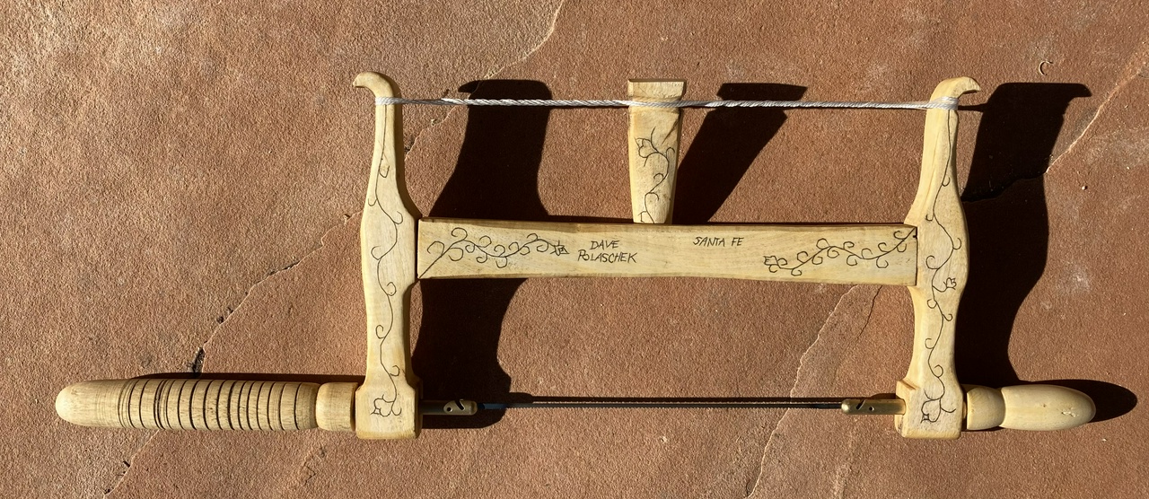 Reverse of bow saw, assembled