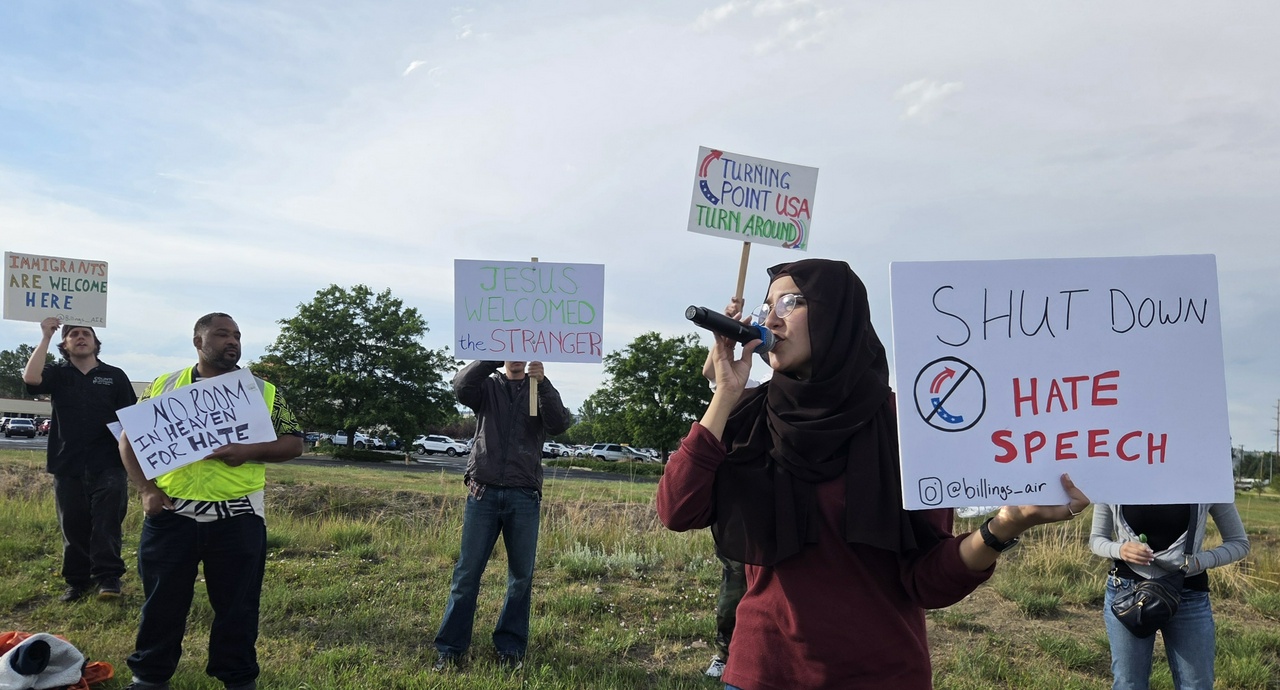 Billings, Montana protest against Turning Point USA. | Fight Back! News