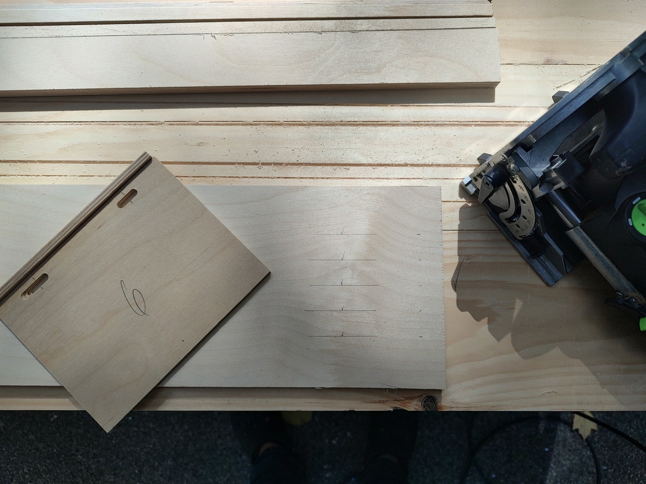 Laying out the slot ends