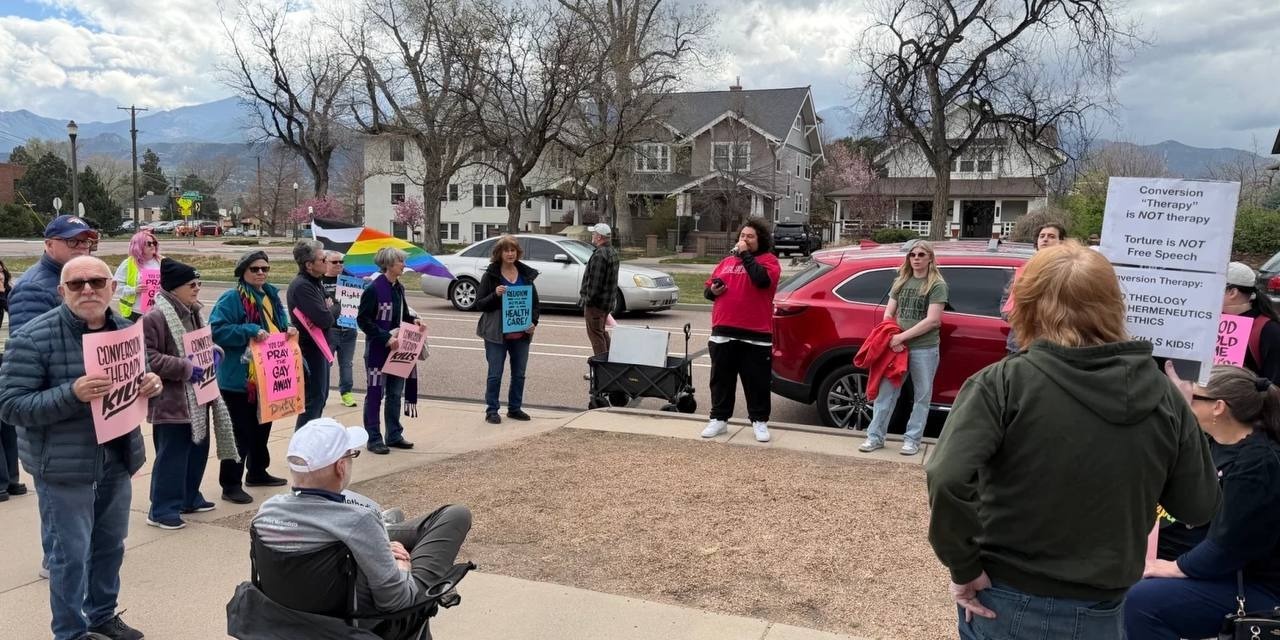 Colorado protest after the Supreme Court "conversion therapy" ruling.