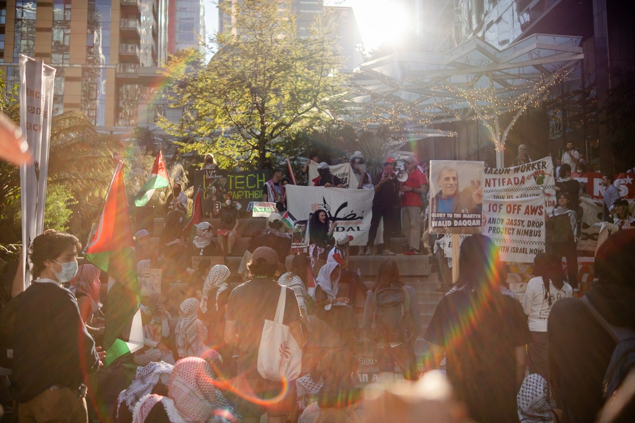 Seattle stands with Palestine on October 7.