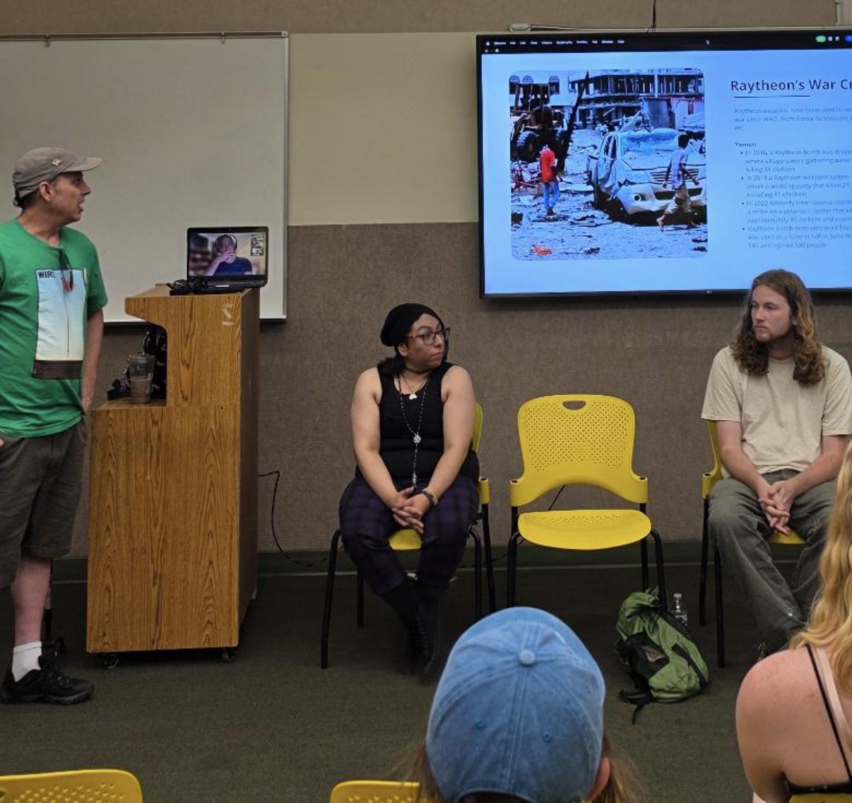 Utah anti-war activists hold teach-in on local Raytheon facility