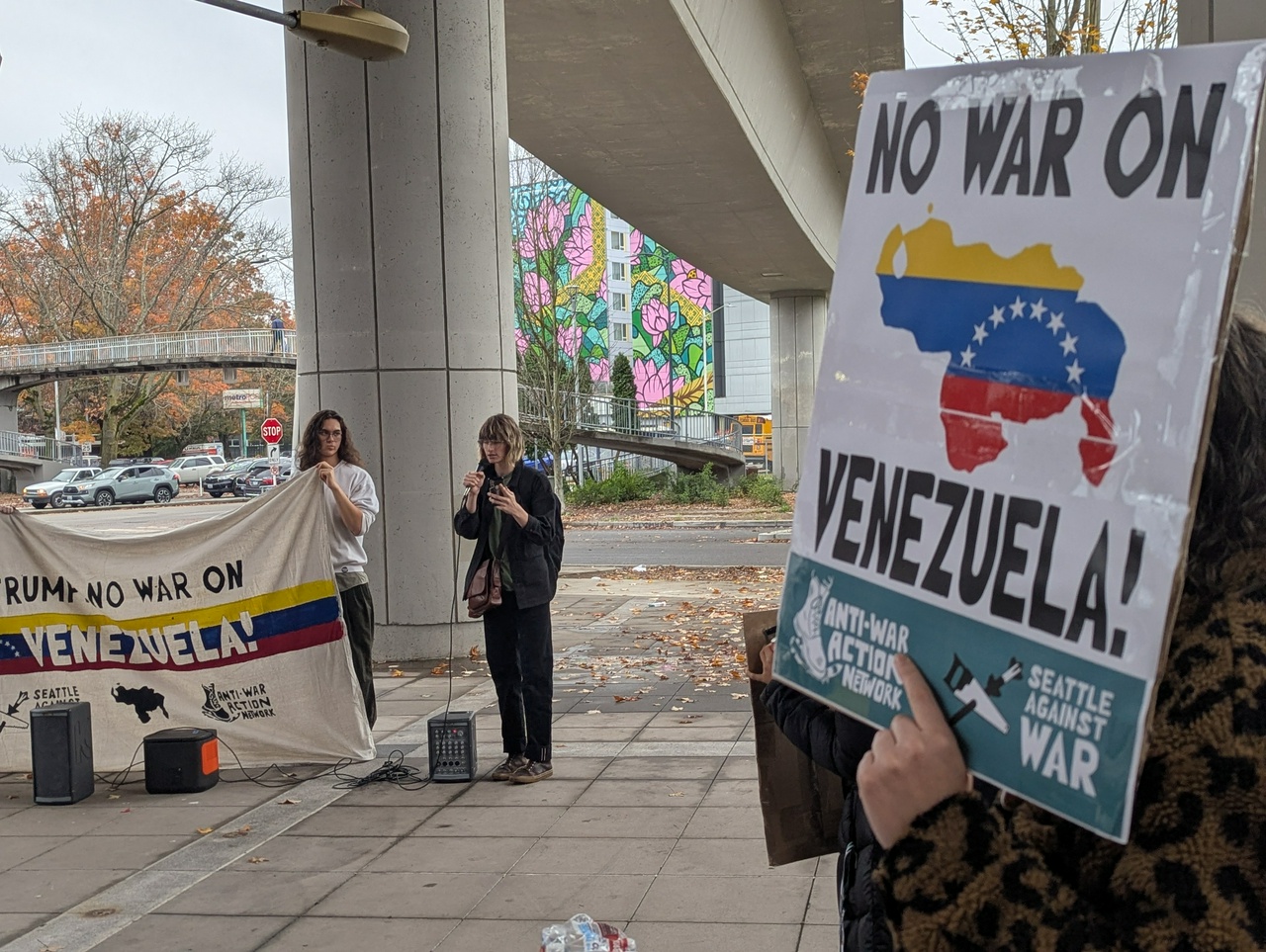 Seattle  protest against U.S. intervention in Venezuela.