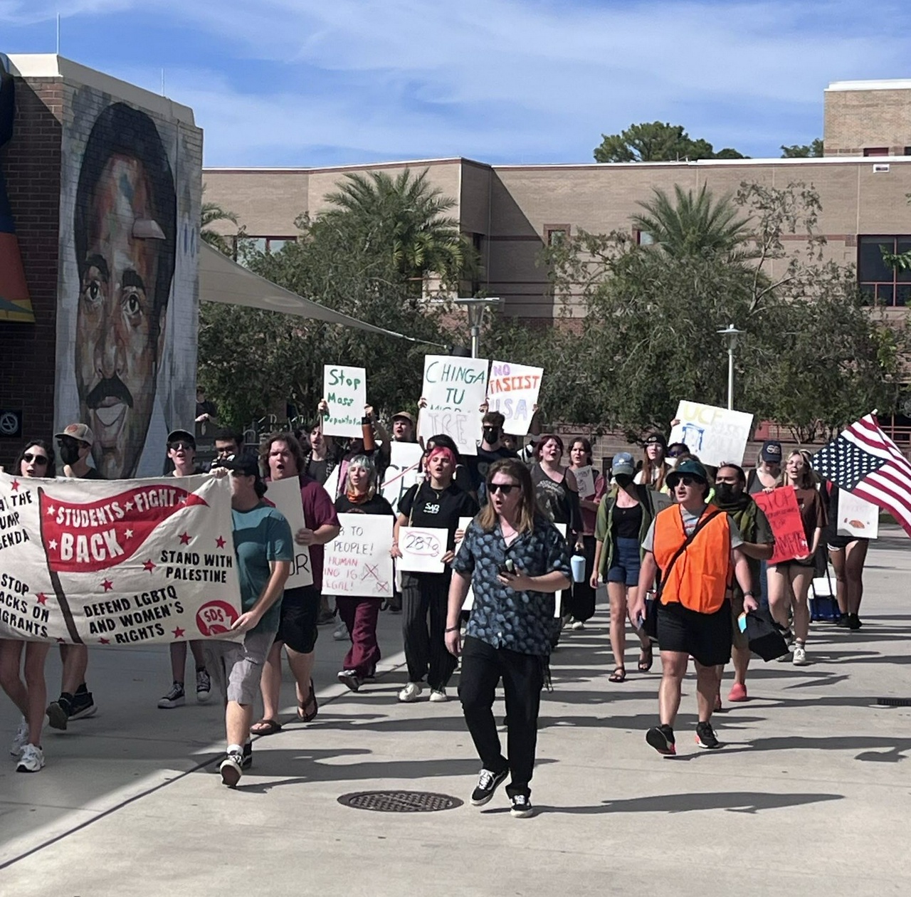 UCF students rally against ICE on campus