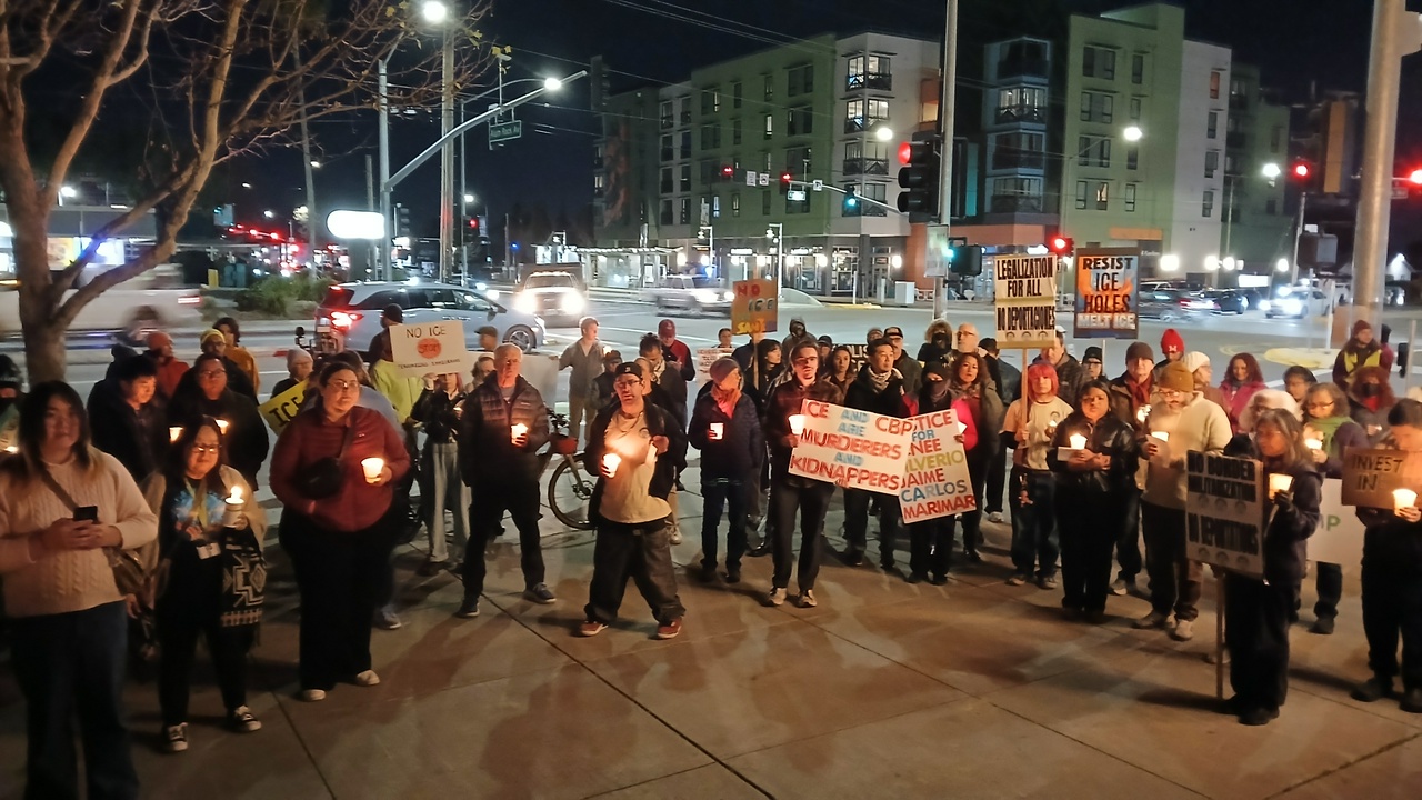 Protest in San Jose, CA following the ICE murder of Renee Good. | Fight Back! News Protest in San Jose, CA following the ICE murder of Renee Good.