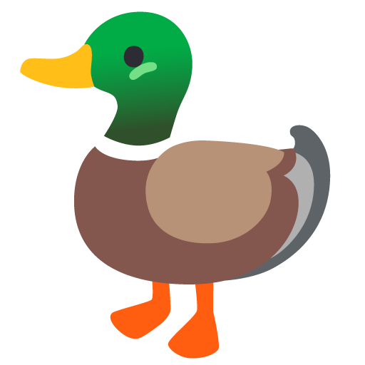 The duck emoji from Android 17