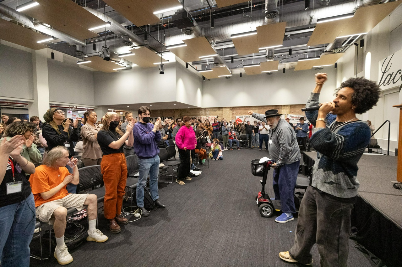 Rally kicking off the National Alliance Against Racist and Political Repression conference. | Alec Ozawa/Fight Back! News Rally kicking off the National Alliance Against Racist and Political Repression conference.