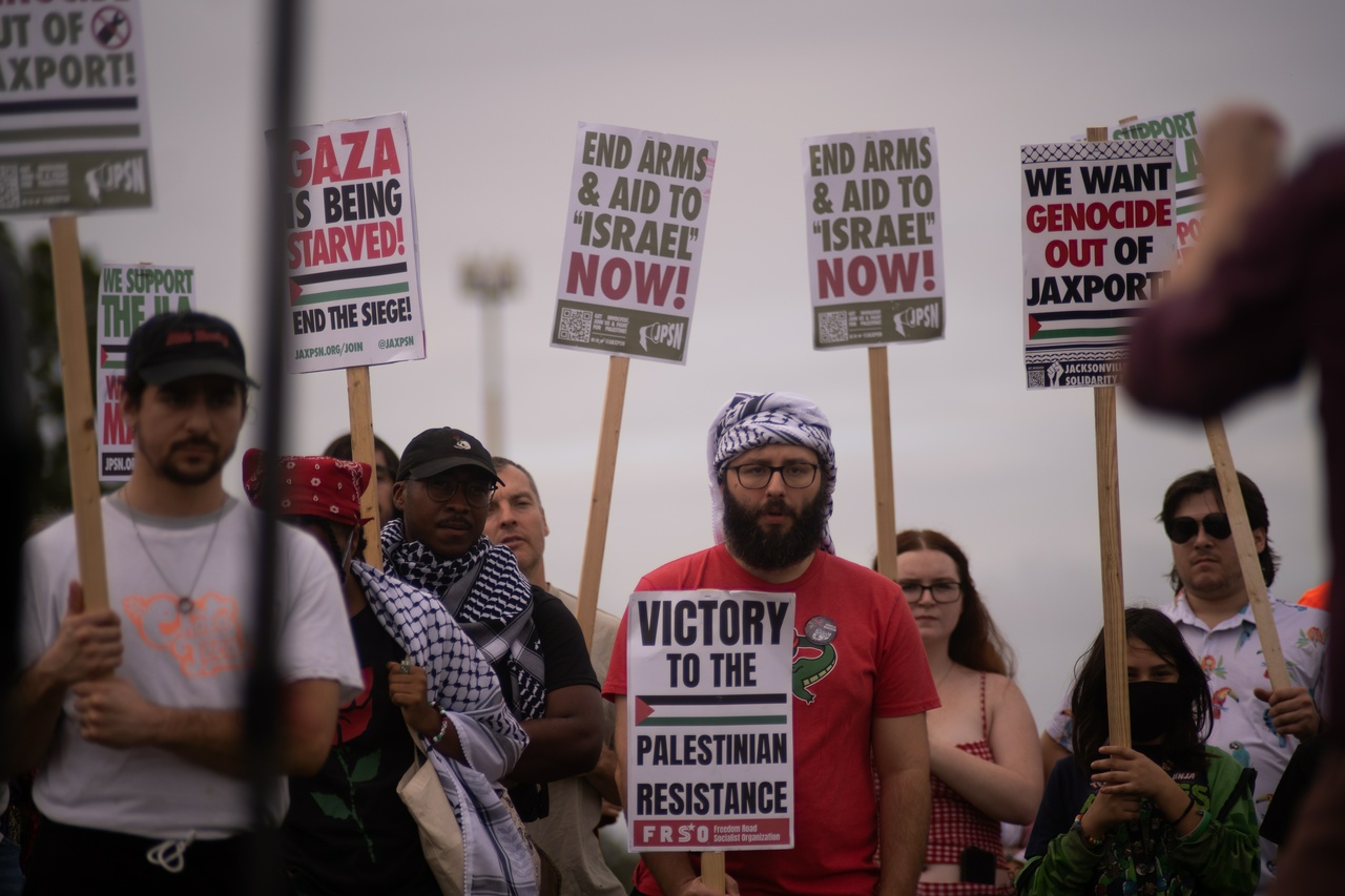 Jacksonville, FL October 7 rally in solidarity with Palestine