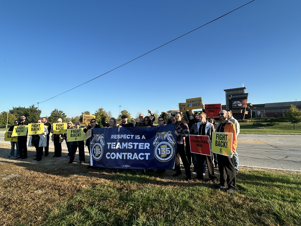 Striking Horseshoe Indianapolis casino workers.