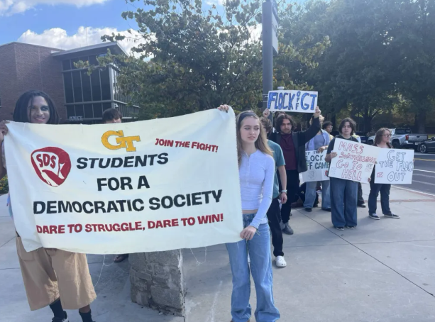 Atlanta students protest Flock cameras on campus. | Fight Back! News