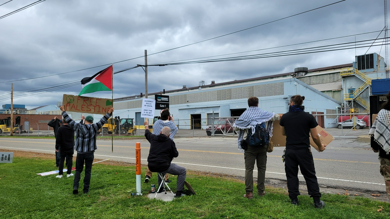 Ohio protest at weapons factory that is complicit with the genocide in Gaza.