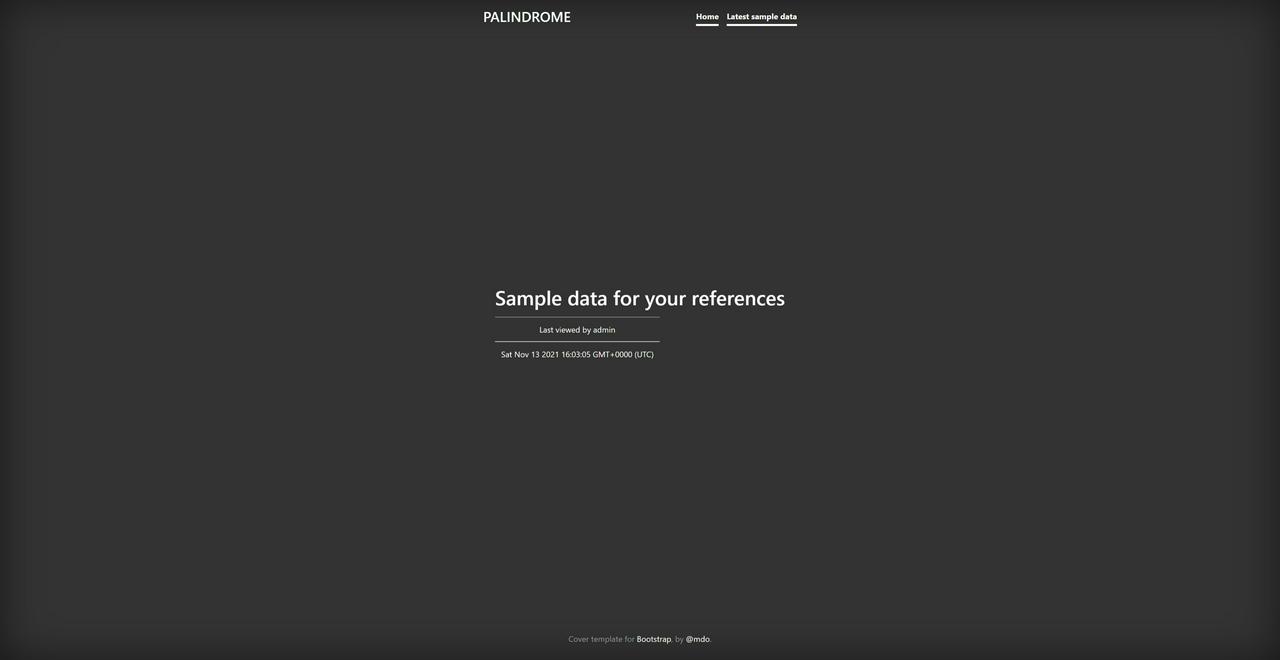 Sample Data Page