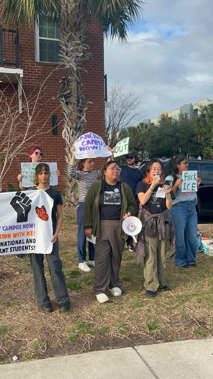 Tampa students protest university&nbsp;collaboration&nbsp;with ICE.