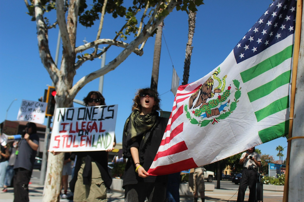 San Jose, CA protest against Supreme Court ruling allowing racial profiling.