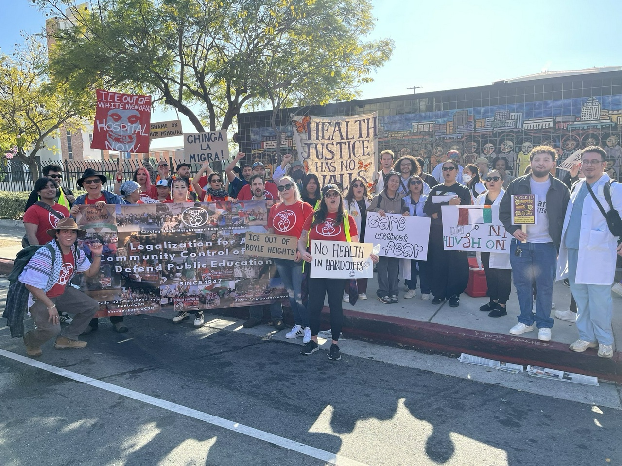 Protesta exige que ICE salga de los hospitales de L.A.  | Gabriel Quiroz Jr./ Noticiero ¡Lucha y Resiste!
