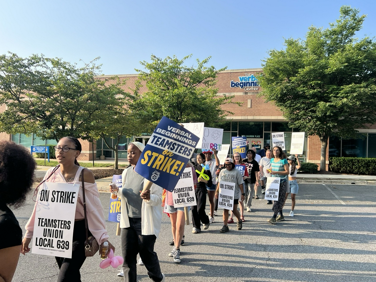 Workers at Verbal Beginnings begin their strike for decent pay.