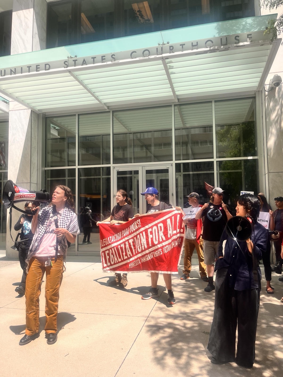 Twin Cities rally against the federal indictment and arrest of anti ICE protesters,