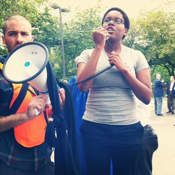 Kristen Bonner, a Dream Defender, speaks out against Sallie Mae’s predatory prac