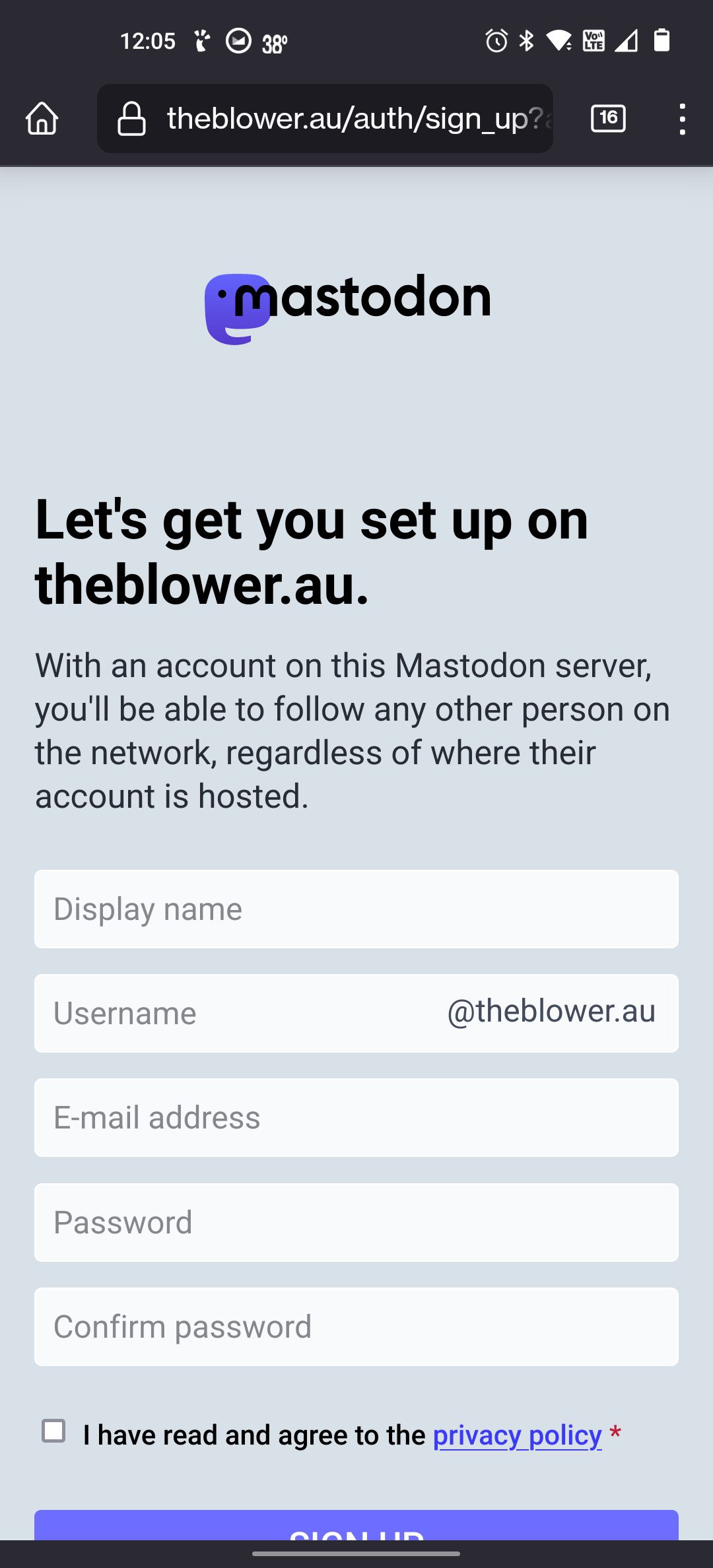 Image 12: The Signup Page