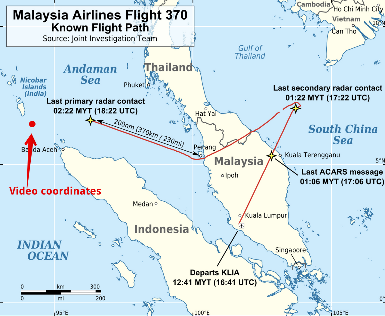 MH370 Map