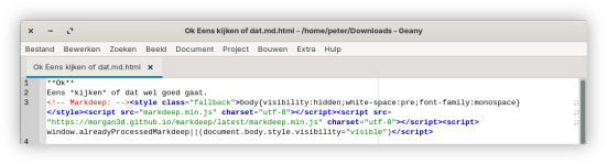 Tekst in markdown geschreven met als laatste regel de verwijzing naar het omzettingsscript