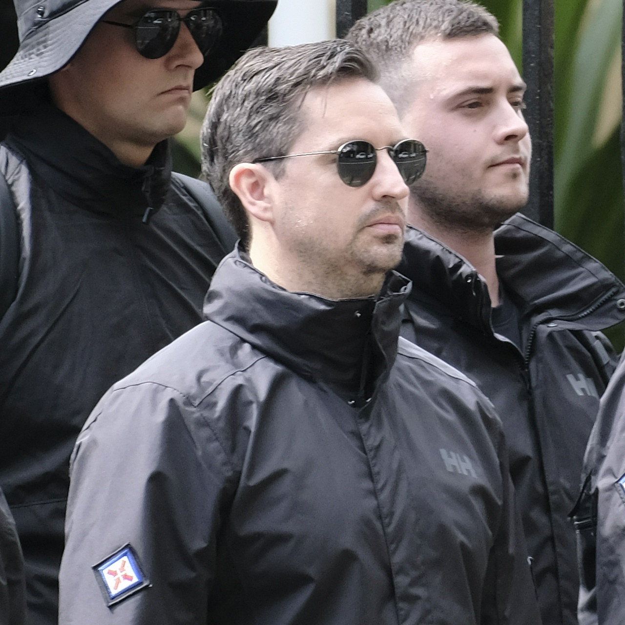 The same man from side-on, showing a long knobbled nose