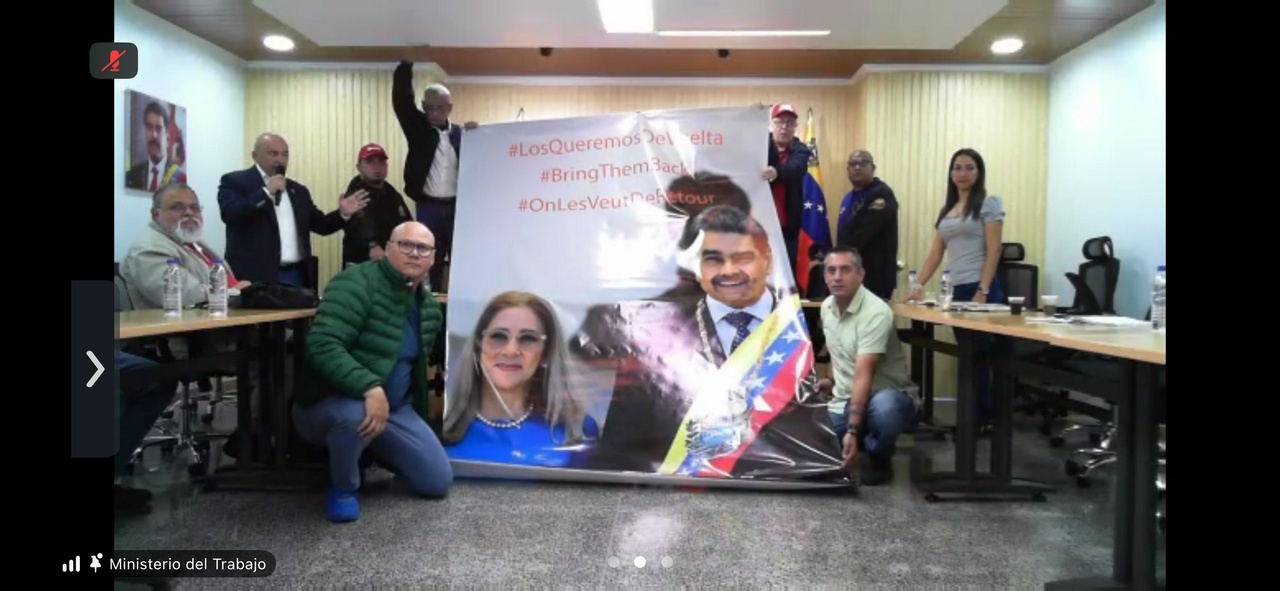 Some of the participants in the meeting of the Venezuela Ministry of Labor, the International Commission of the CBST and international delegates.