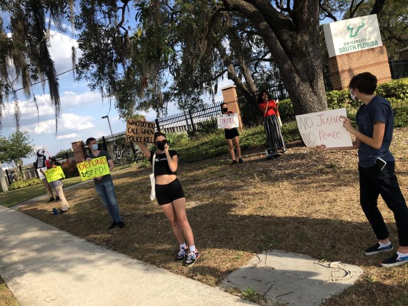 Tampa protest demands justice for George Floyd.